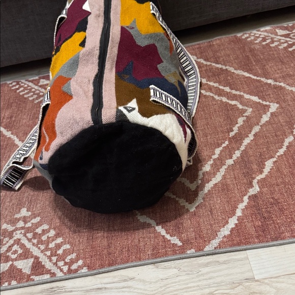 Southwestern Kilim Wool Blend Weekender Duffel Bag | Boho Travel Bag - Picture 7 of 9